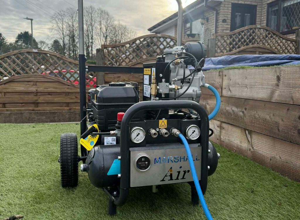 Marshall Air Pump for Roof Cleaning